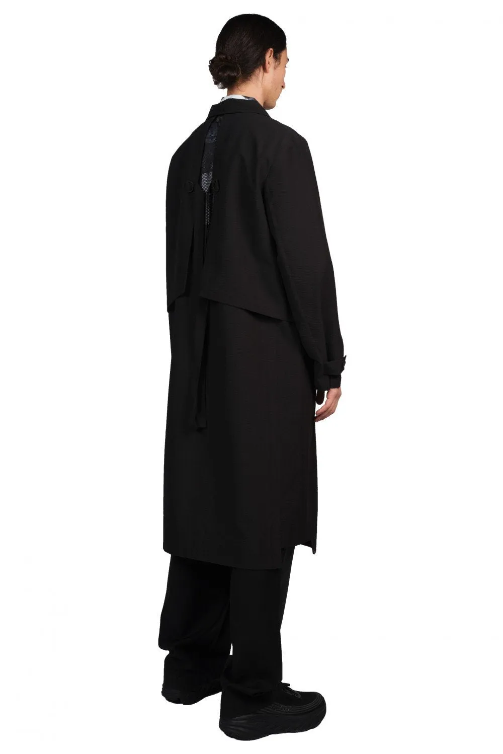 Black Utility Trench Coat