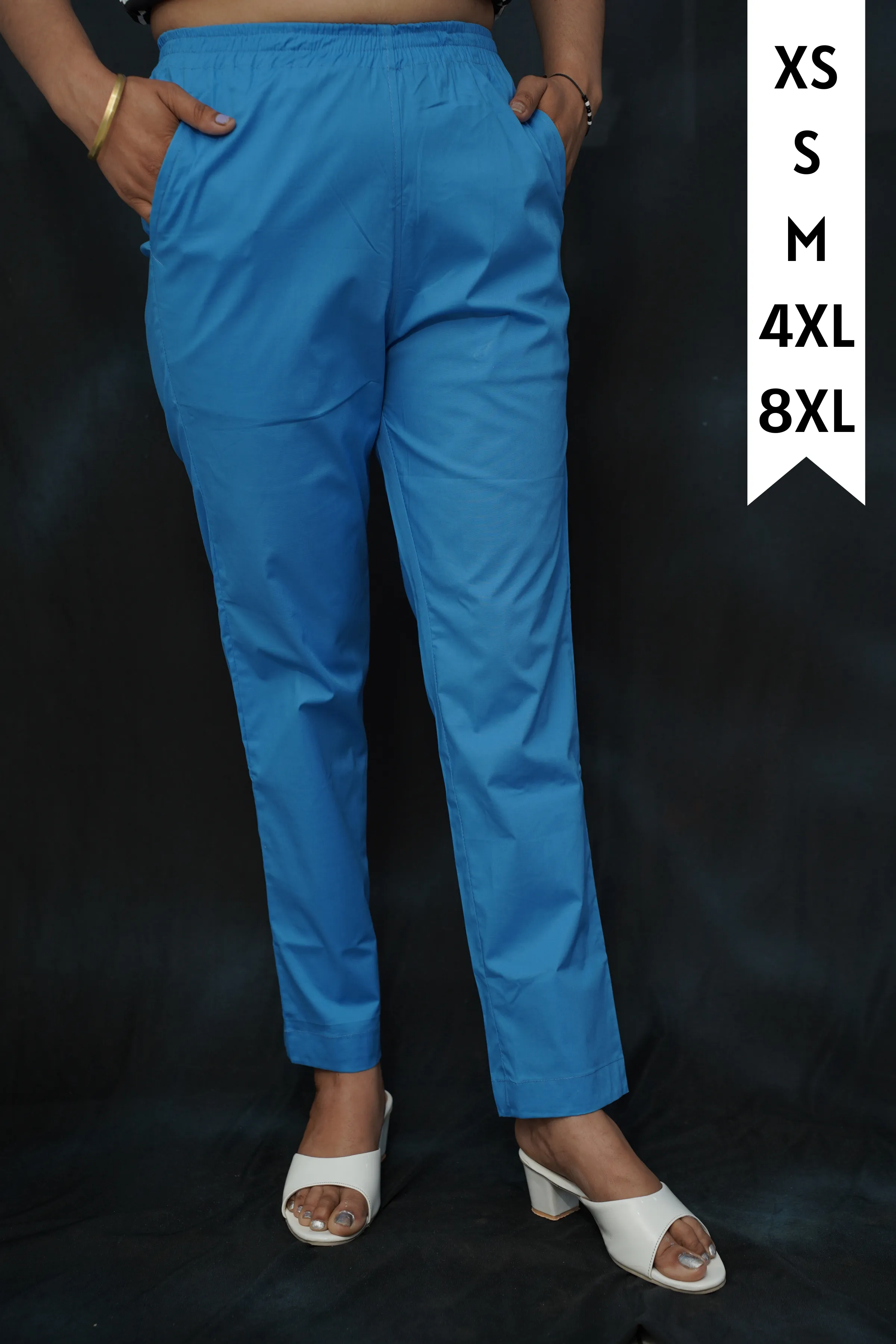 Blue Cotton Kurti Pant