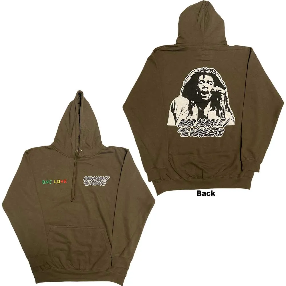 Bob Marley Unisex Pullover Hoodie: One Love Wailers Mic Photo