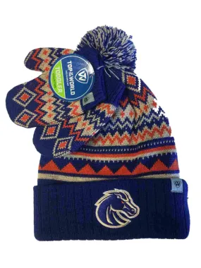 Boise State Broncos TOW TODDLER Kids "Lil Dust" Beanie Hat Cap & Mittens Set