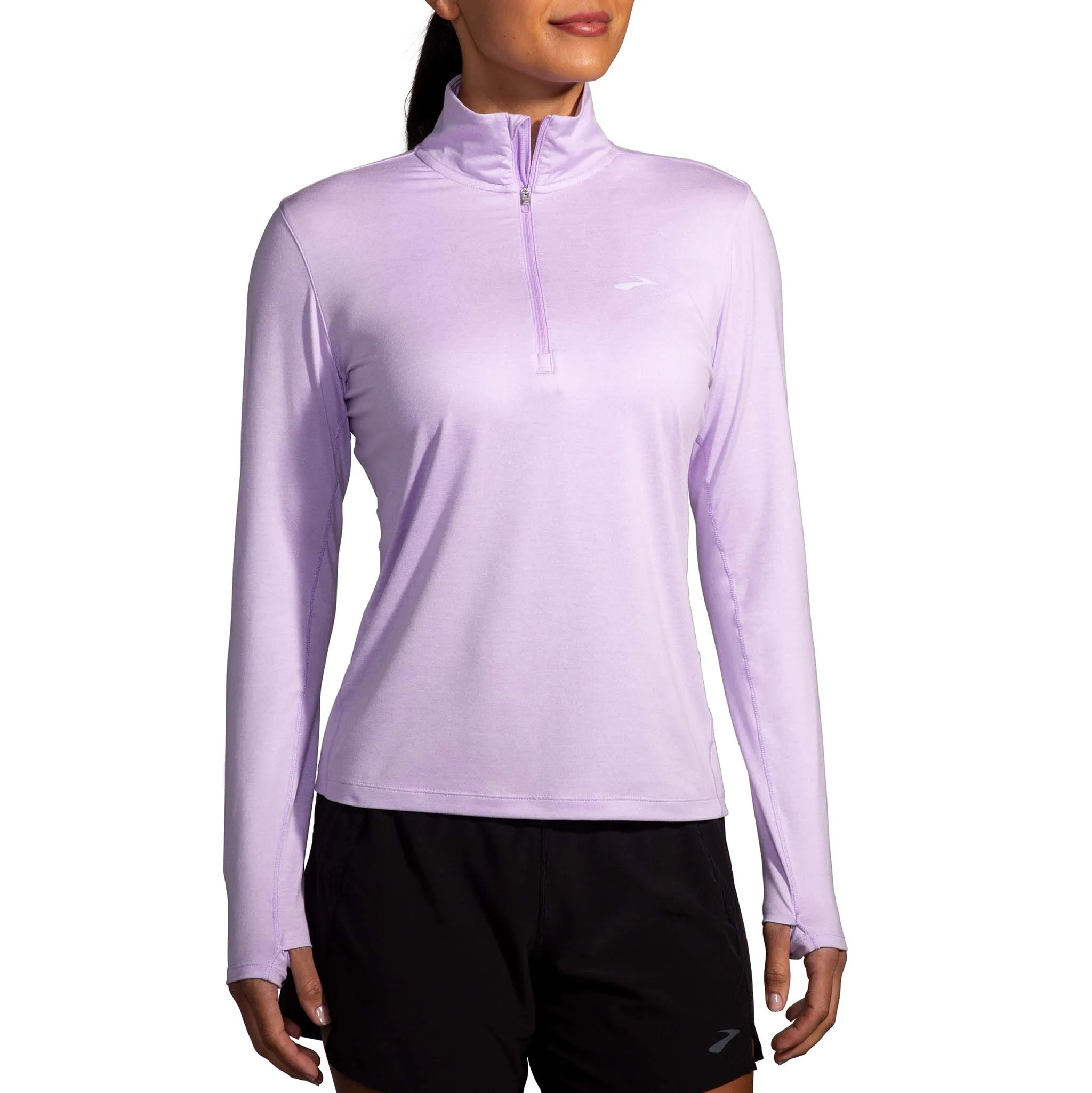 Brooks | Women's Dash 1/2 Zip 2.0 - Heather Purple