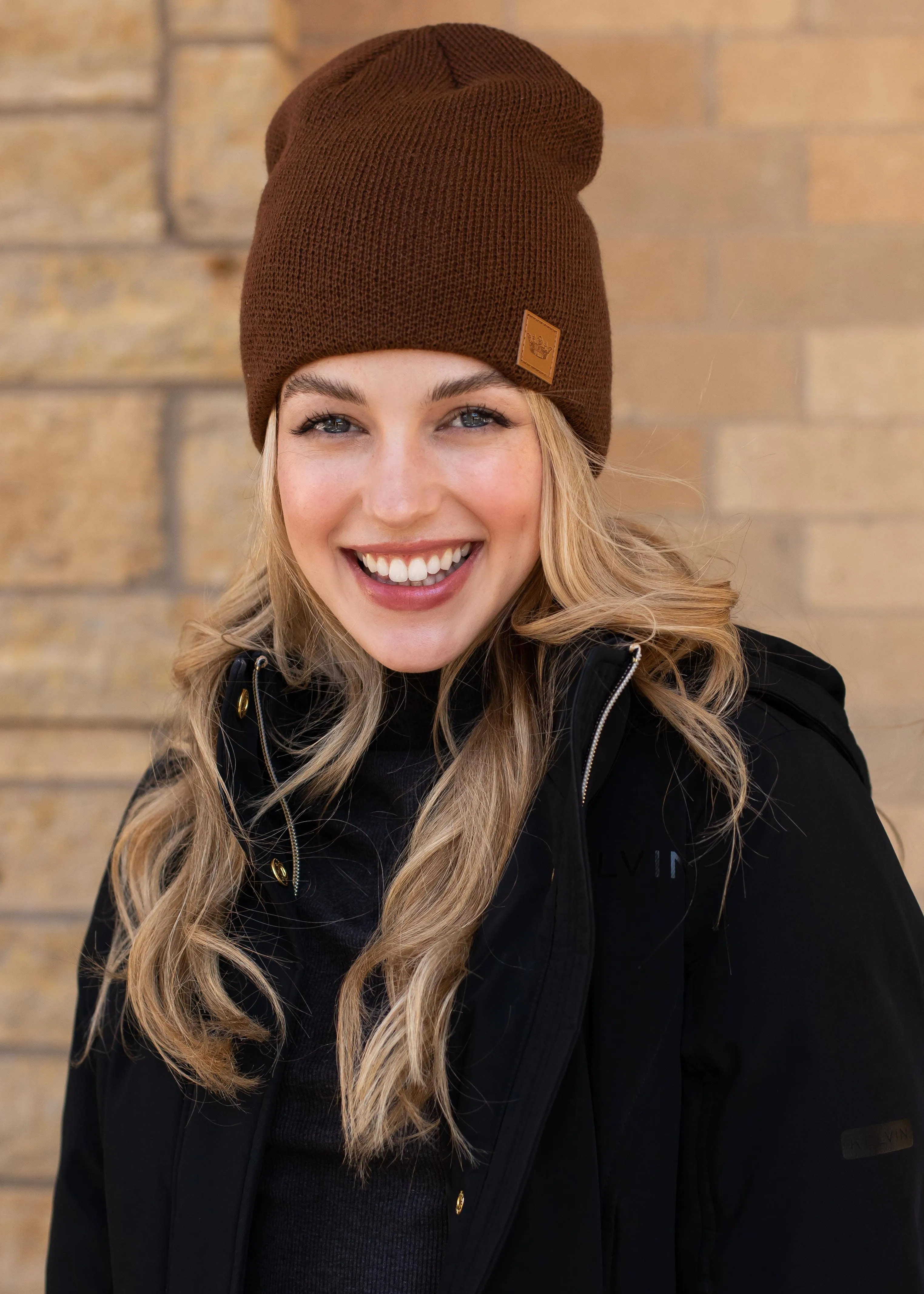 Brown Slouchy Beanie