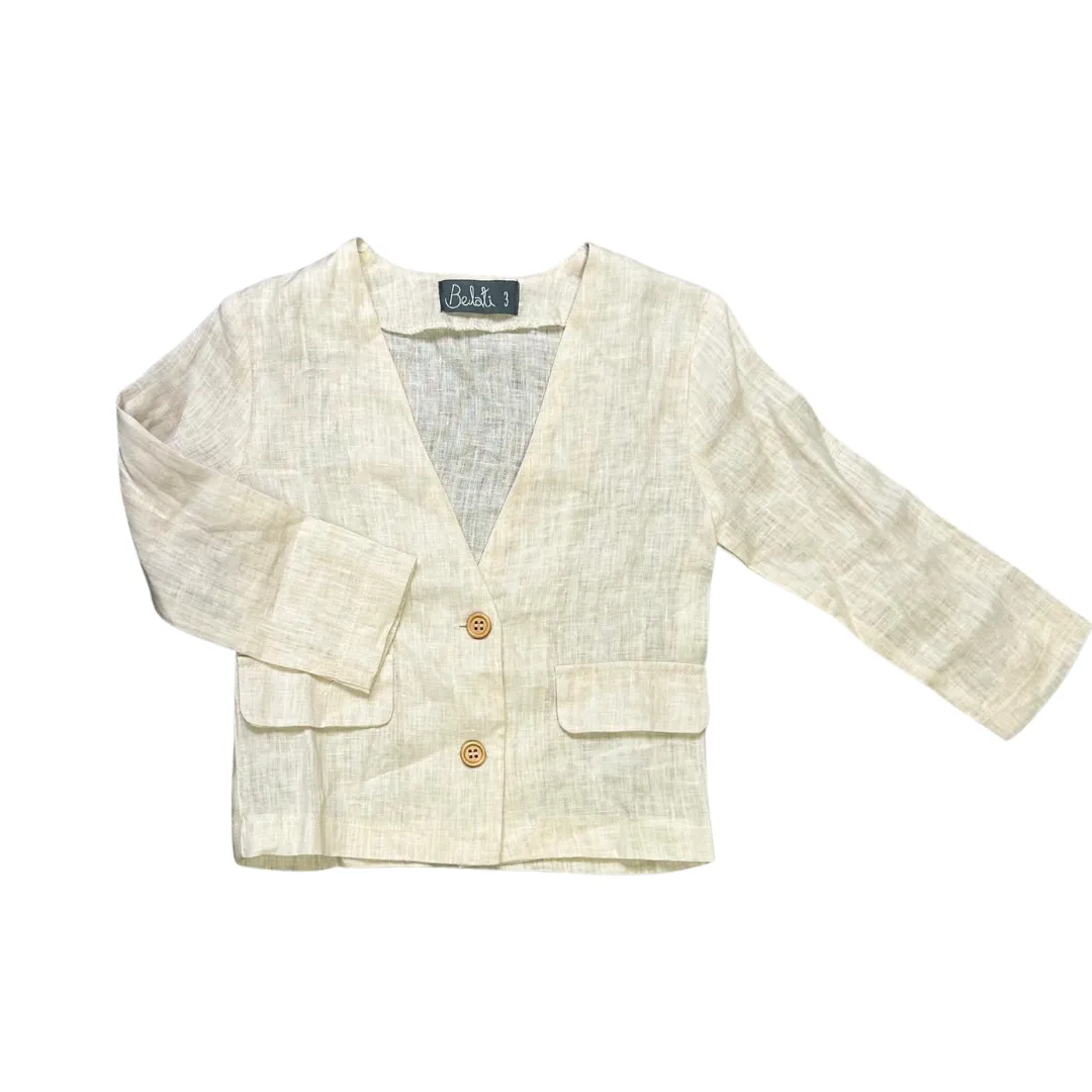 BT Ivory Distressed Shacket