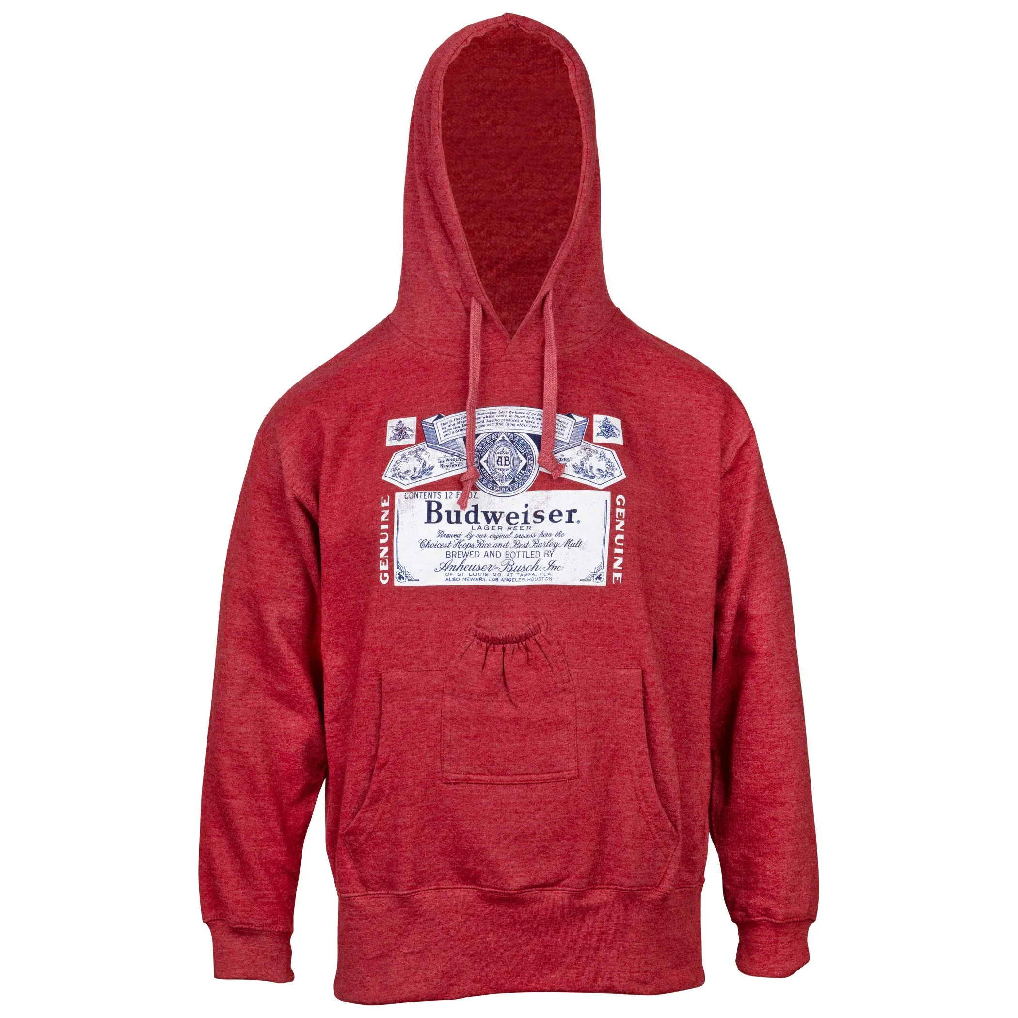 Budweiser Red Beer Pouch Hoodie