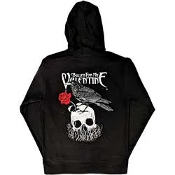 Bullet For My Valentine Unisex Pullover Hoodie: Logo & Raven (Back Print)