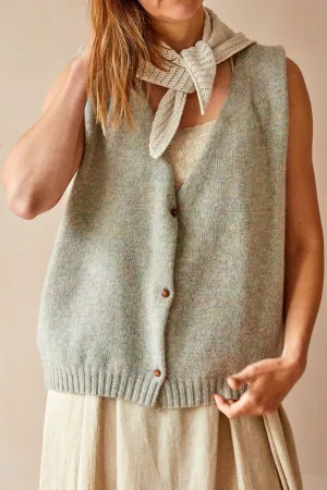 Button Up Vest | Opal