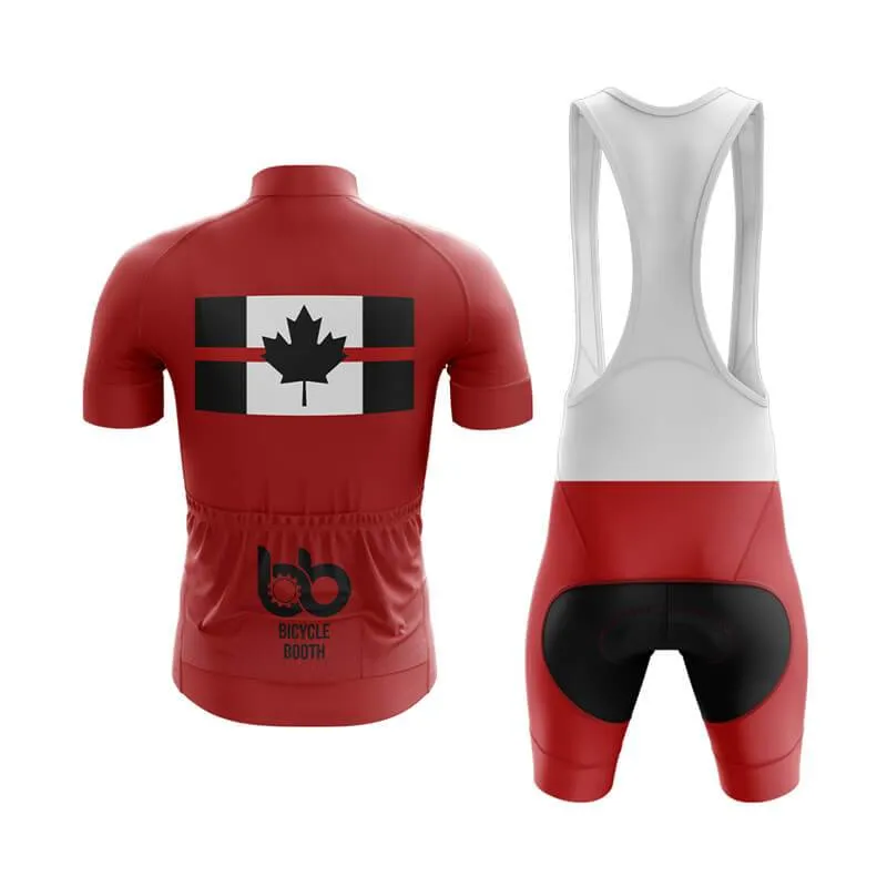 Canada Red Thin Line Club Cycling Kit (Red)