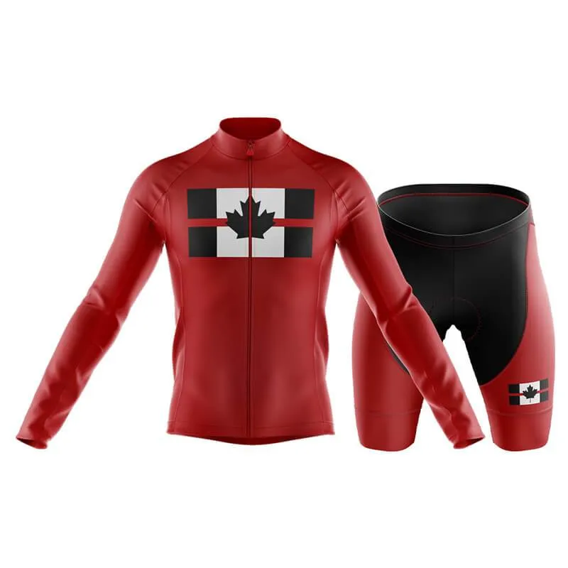 Canada Red Thin Line Club Cycling Kit (Red)