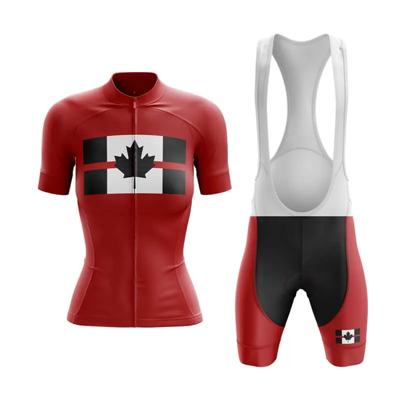 Canada Red Thin Line Club Cycling Kit (Red)