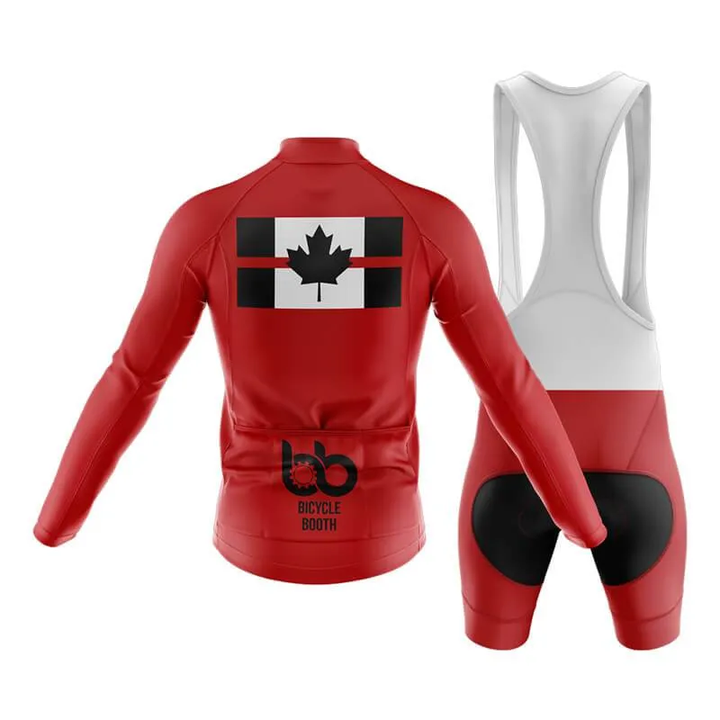 Canada Red Thin Line Club Cycling Kit (Red)