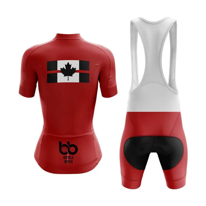 Canada Red Thin Line Club Cycling Kit (Red)