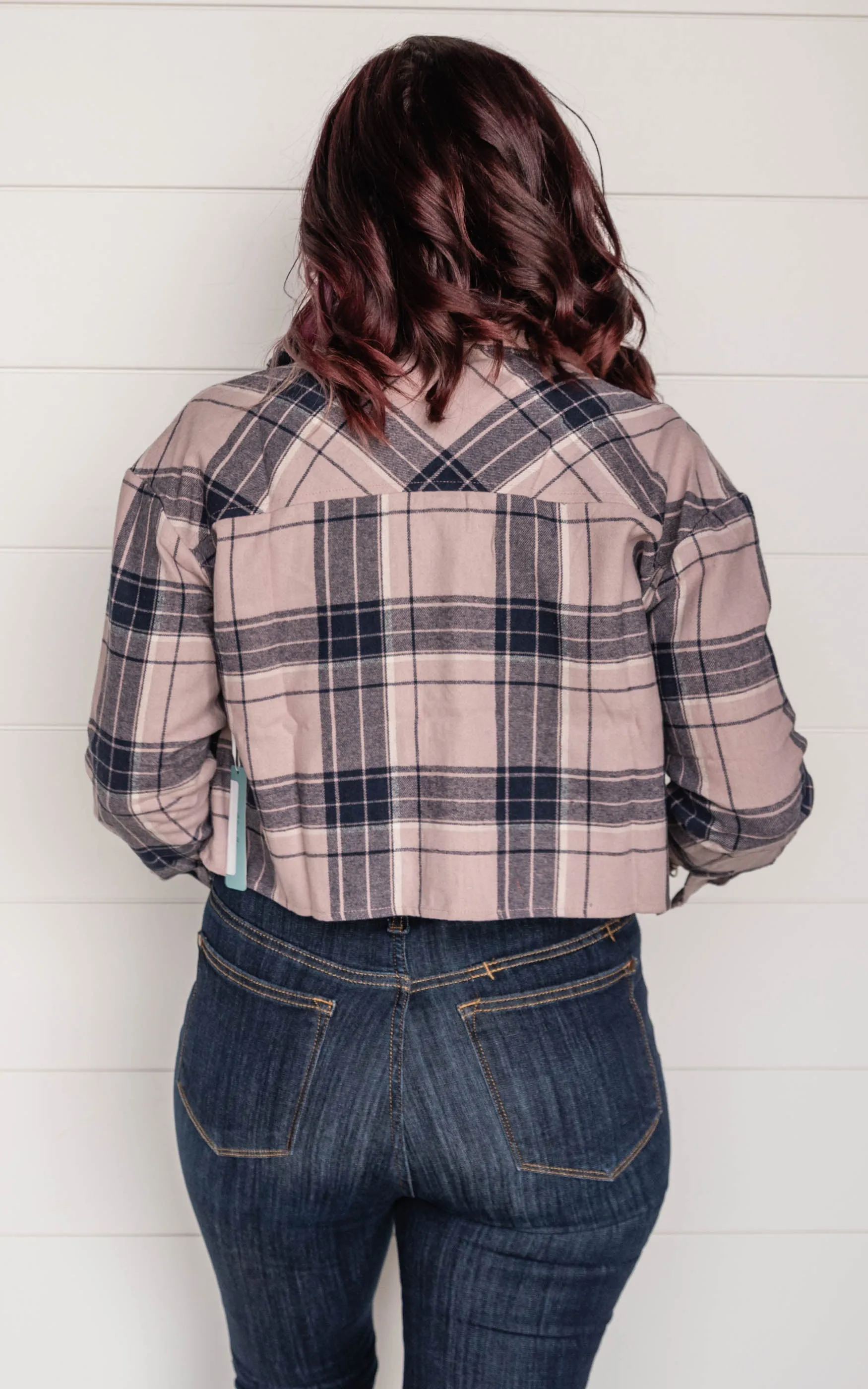 Can't Wait To See You Plaid Cropped Shirt - Final Sale