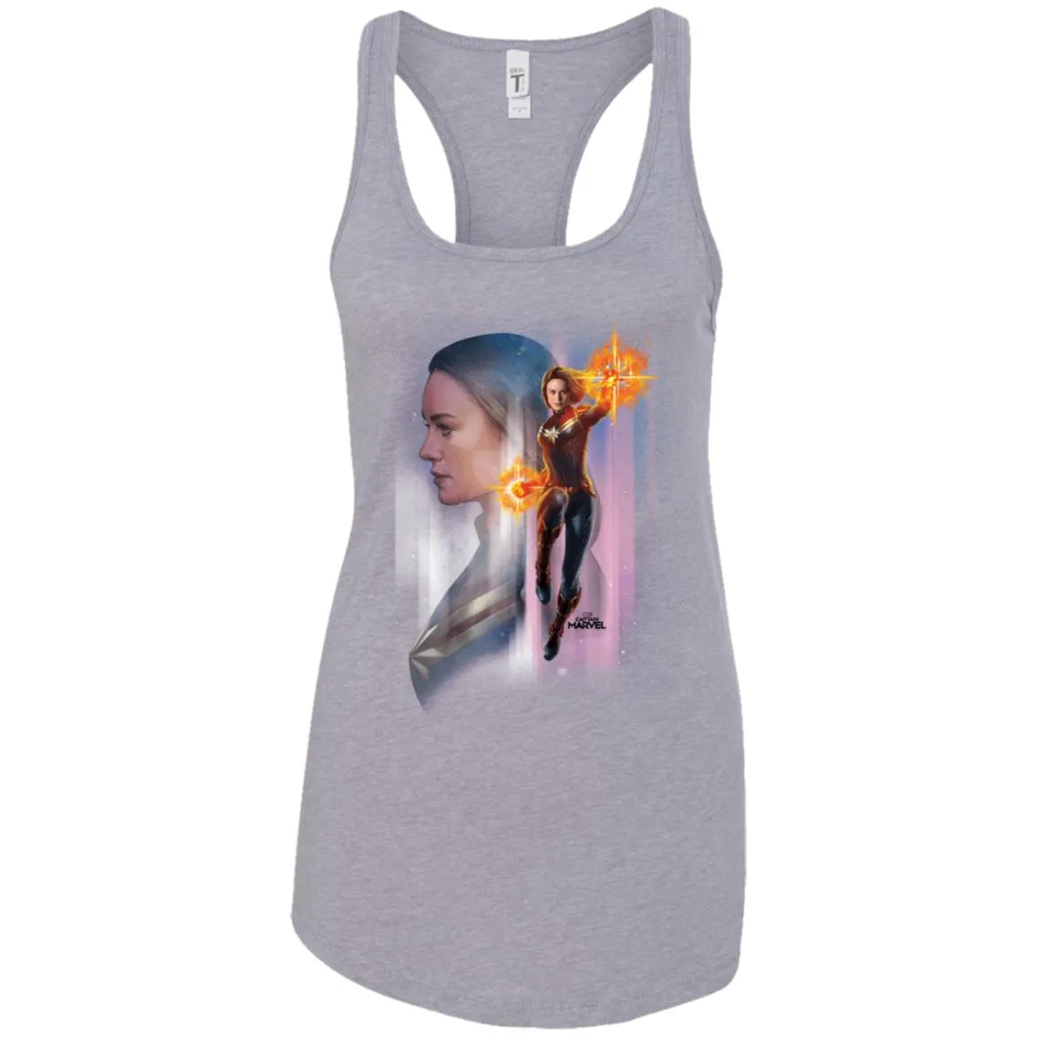 Captain Marvel Flying Space Portrait Women Tank Top