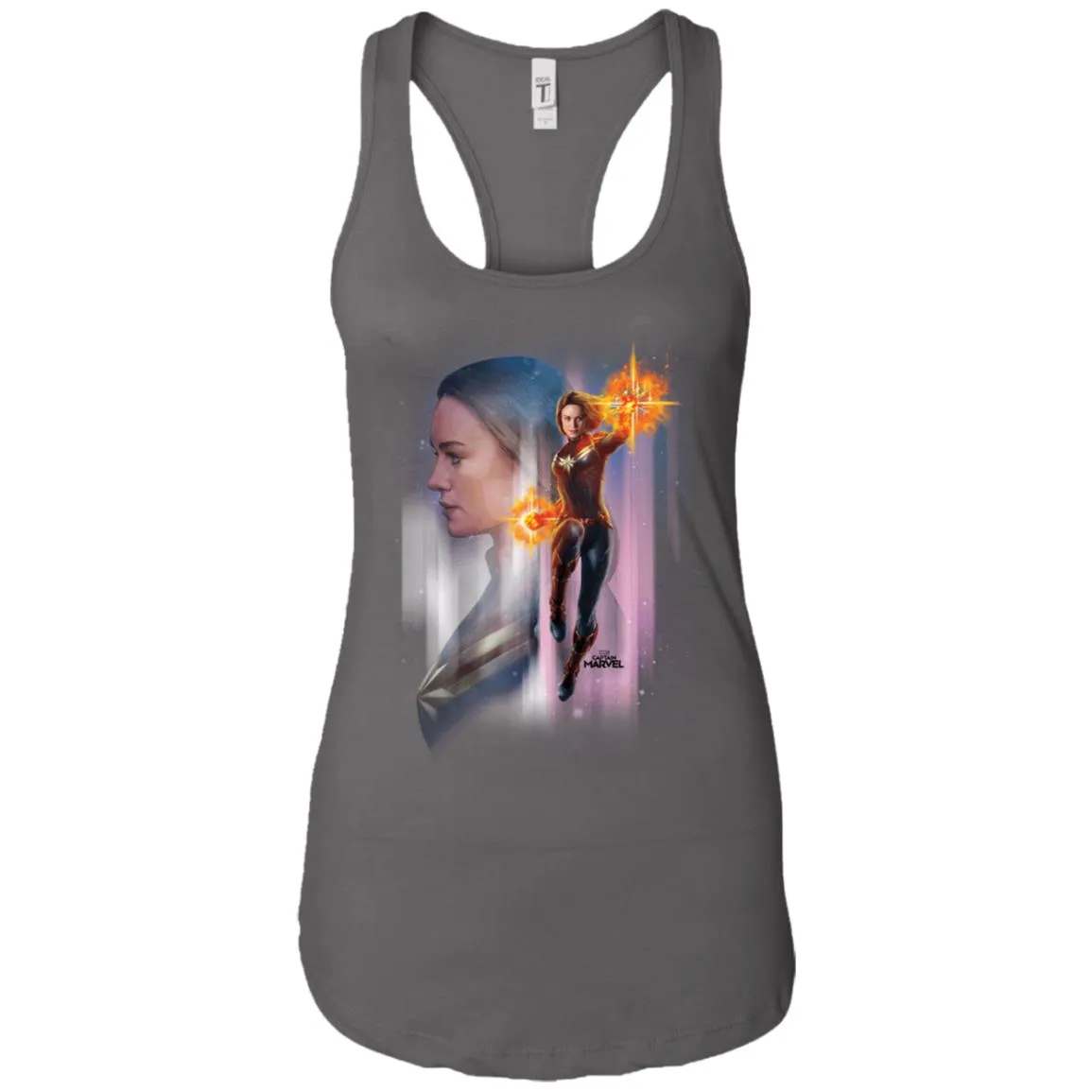 Captain Marvel Flying Space Portrait Women Tank Top