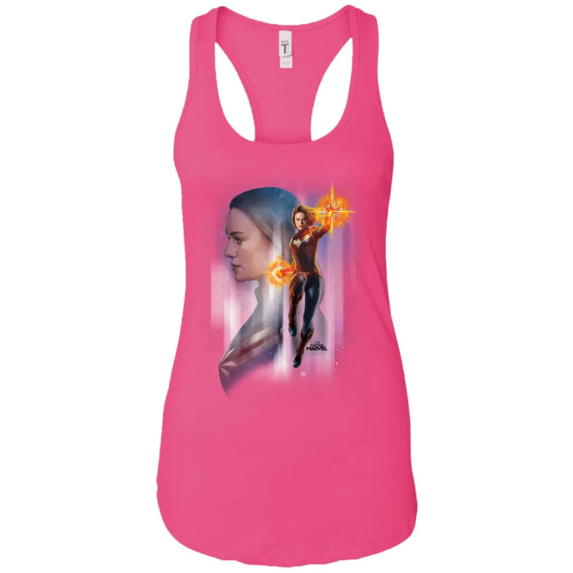 Captain Marvel Flying Space Portrait Women Tank Top