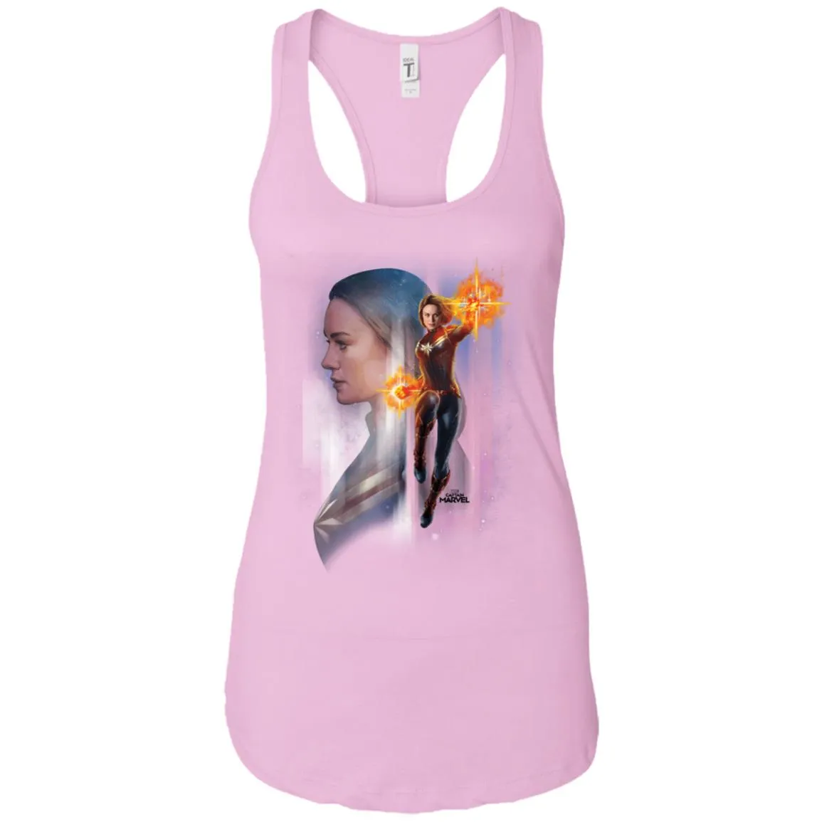 Captain Marvel Flying Space Portrait Women Tank Top