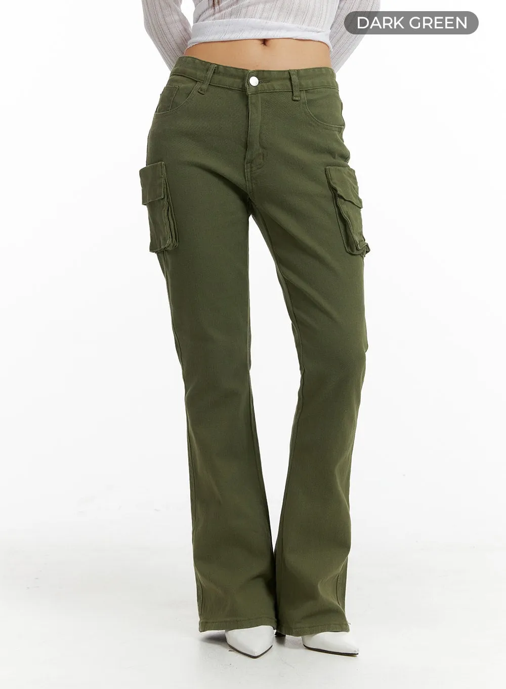 Cargo Slim Fit Bootcut Pants IM404