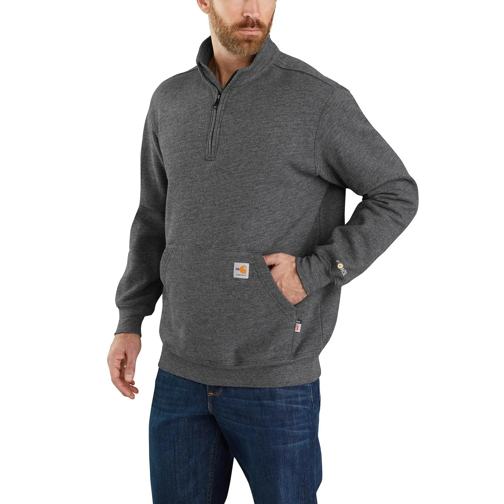 CARHARTT - Flame Resistant Force Loose Fit Midweight Quarter-Zip Sweatshirt