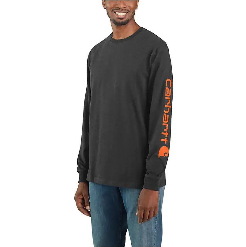 Carhartt Long Sleeve Logo T-Shirt Carbon