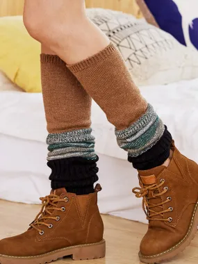 Casual Contrast Color Leg Warmers Leg Warmers Accessories