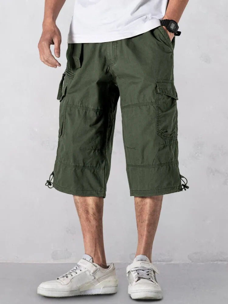 Casual Utility Cargo Capri Pants