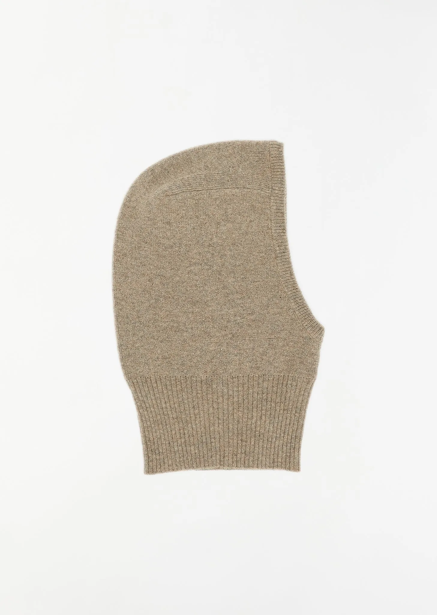 Cathy Cashmere Knitted Balaclava — Biscuit