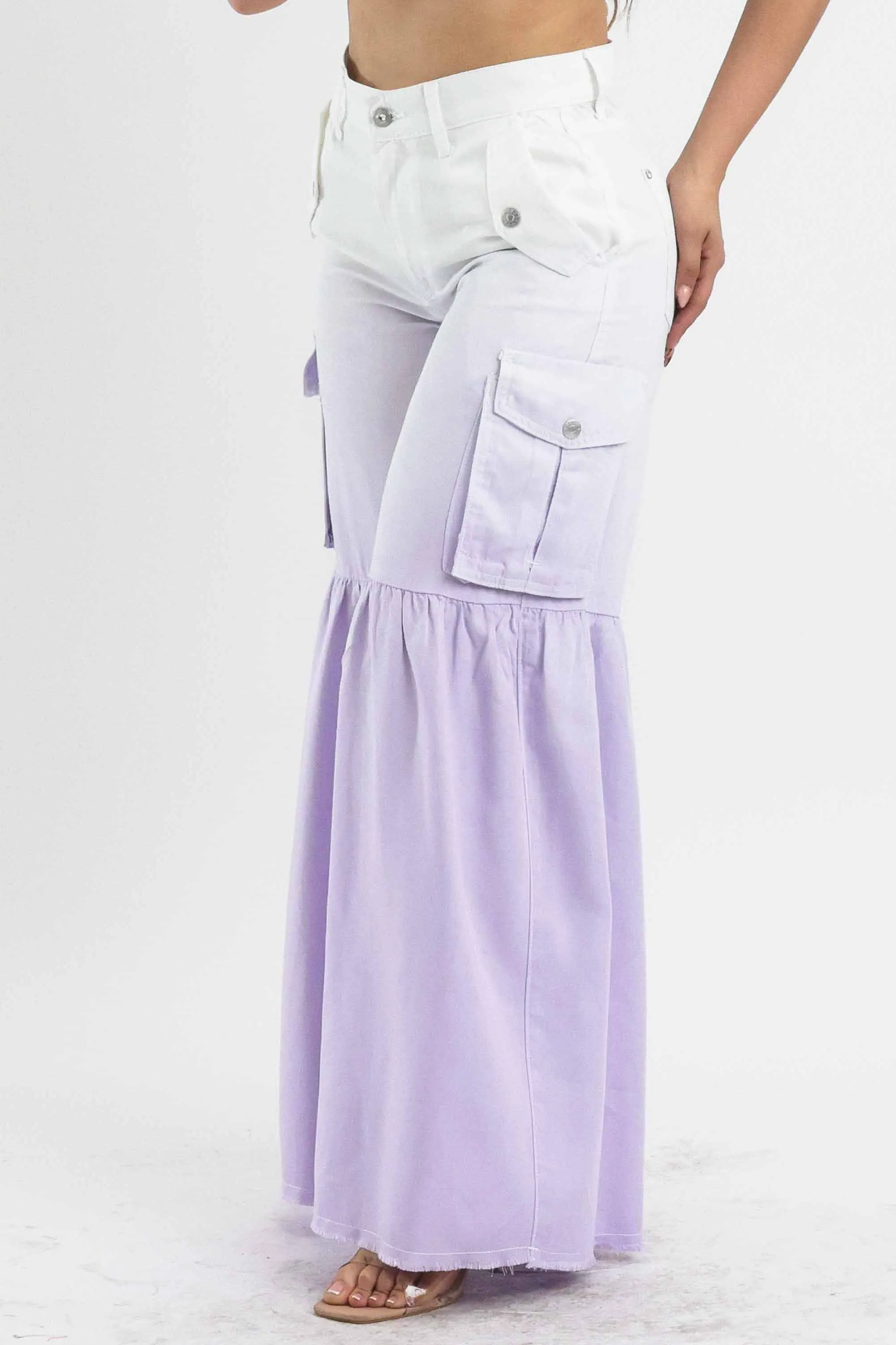 Chambray Wide Leg Pants