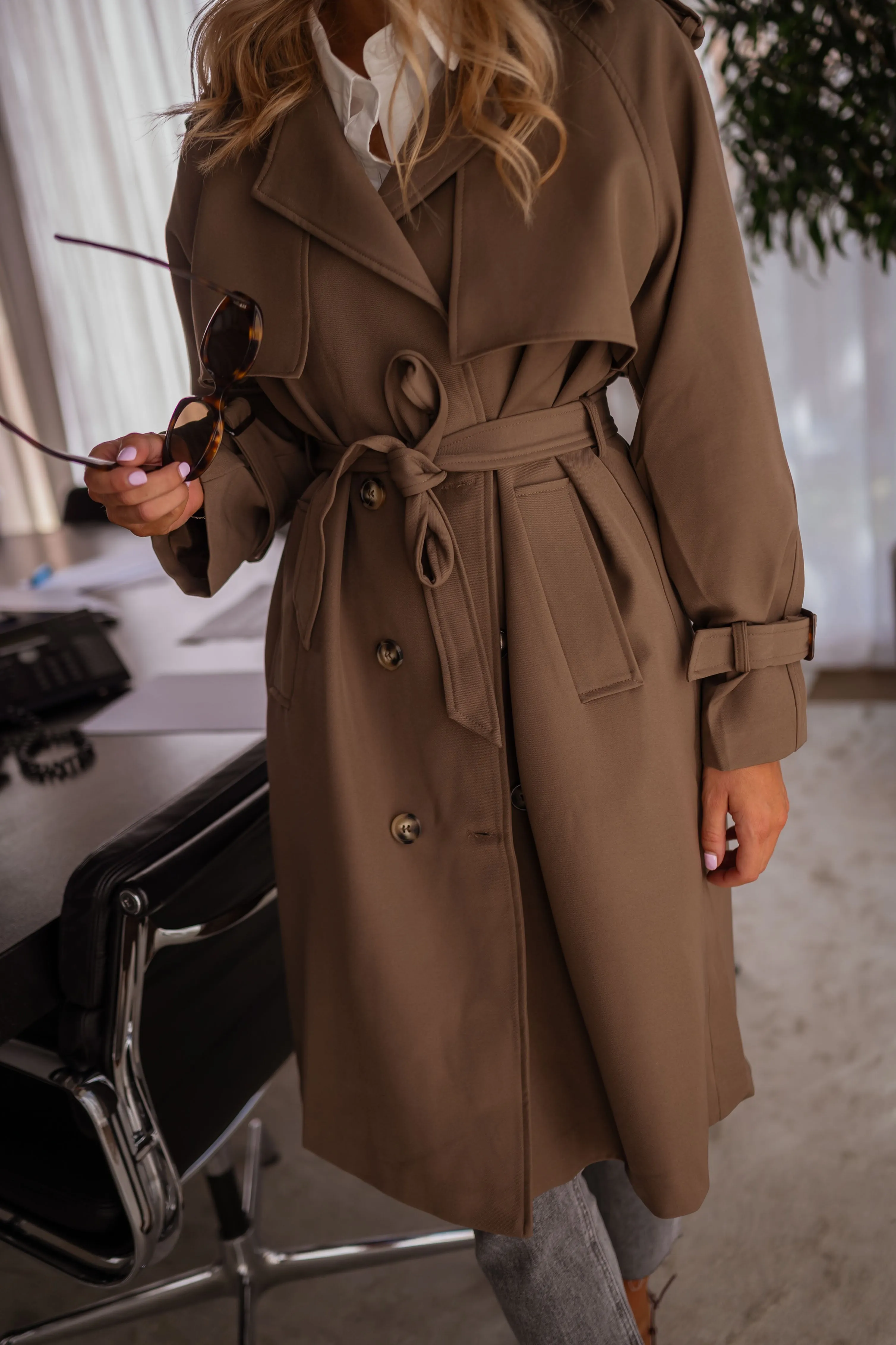 Chocolate Haron Trench Coat