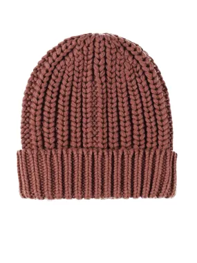 Chunky Knit Beanie, Cranberry