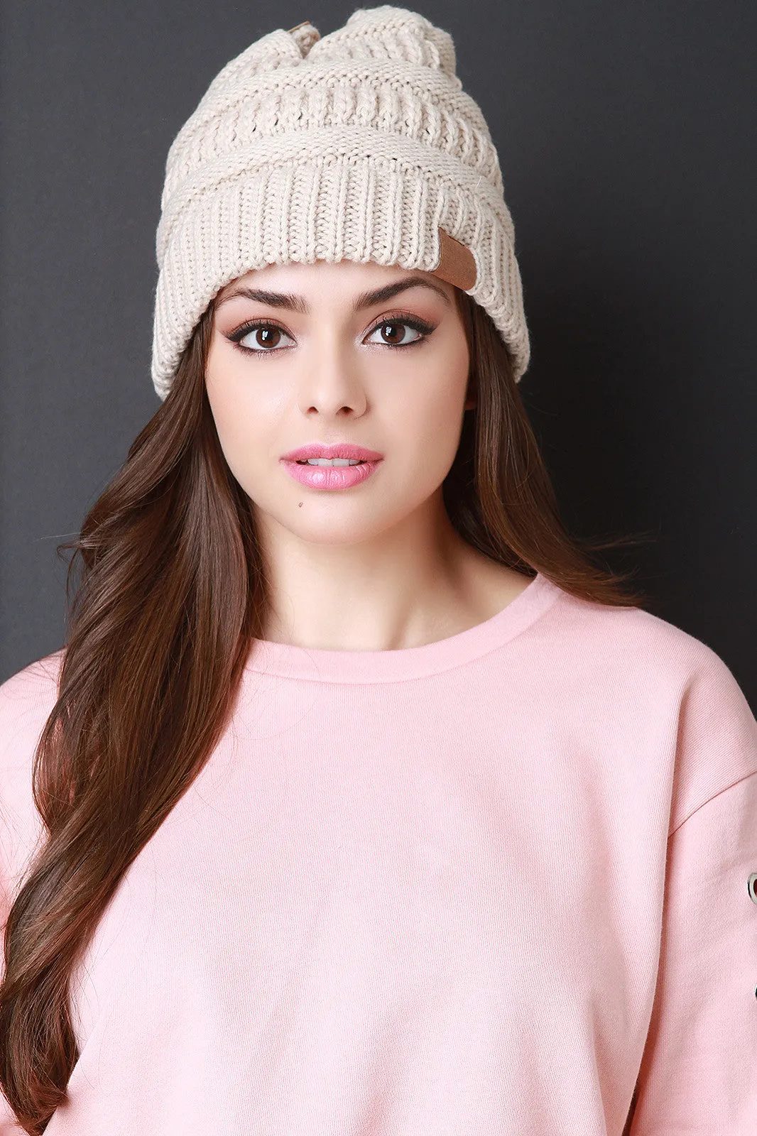 Chunky Ribbed Knit Beanie