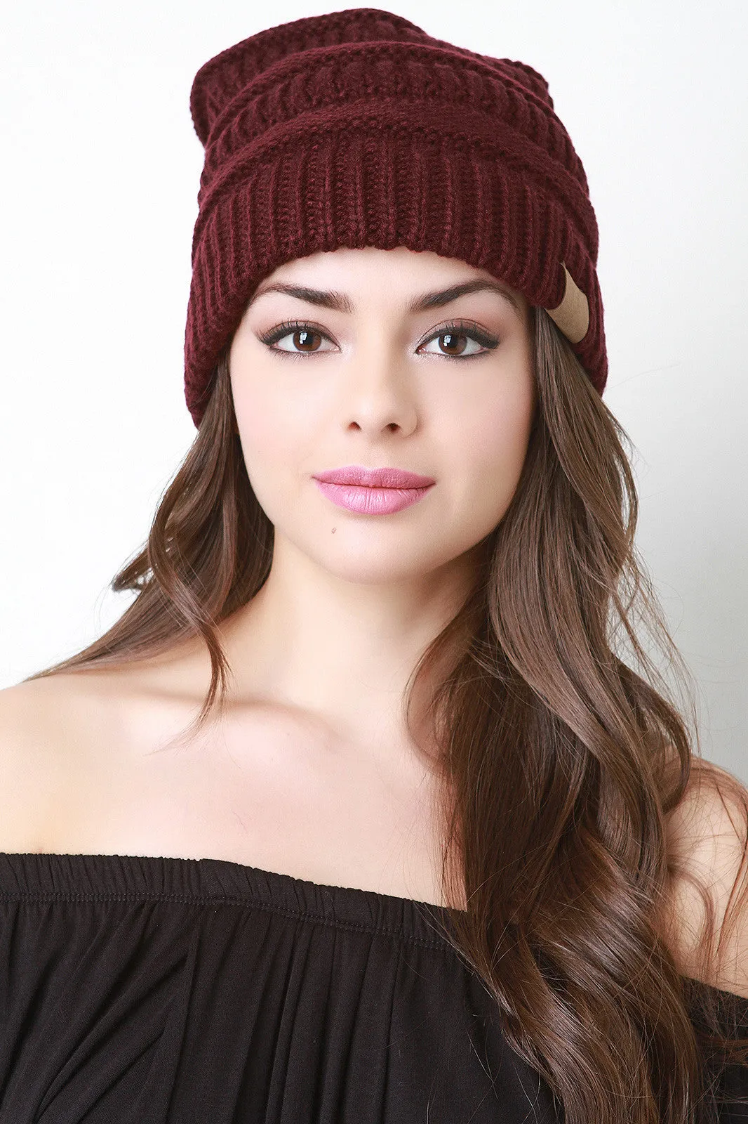 Chunky Ribbed Knit Beanie