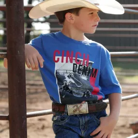 Cinch Boy's Cinch Denim Rodeo T-Shirt in Royal Blue