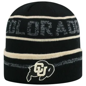 Colorado Buffaloes TOW Black Striped "Effect" Style Cuffed Knit Beanie Cap