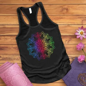 Colorful Lotus Flower Tank Top