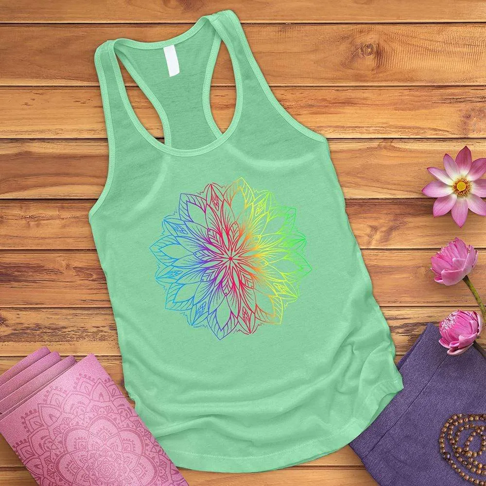 Colorful Lotus Flower Tank Top