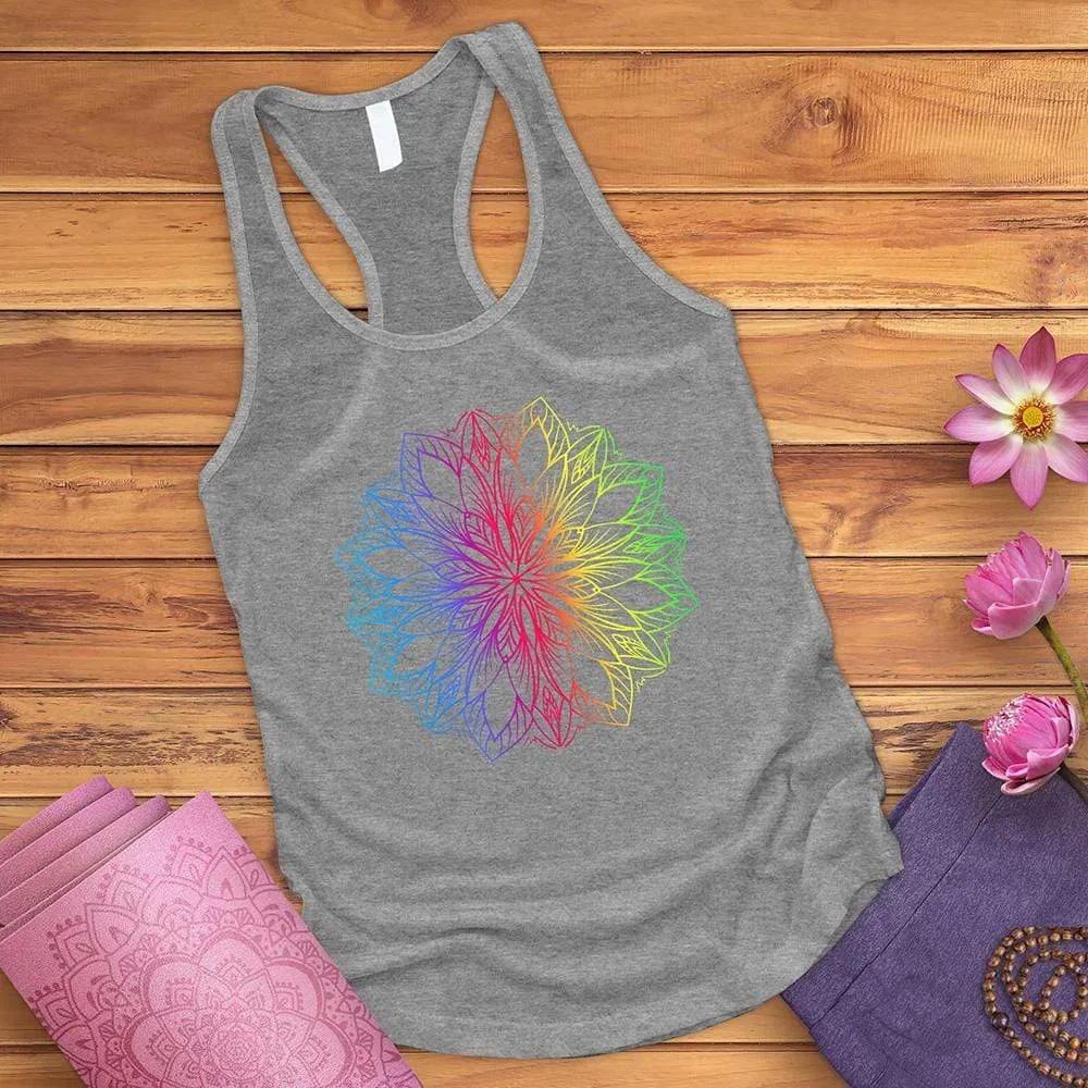 Colorful Lotus Flower Tank Top