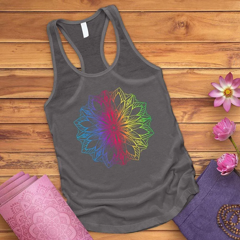 Colorful Lotus Flower Tank Top