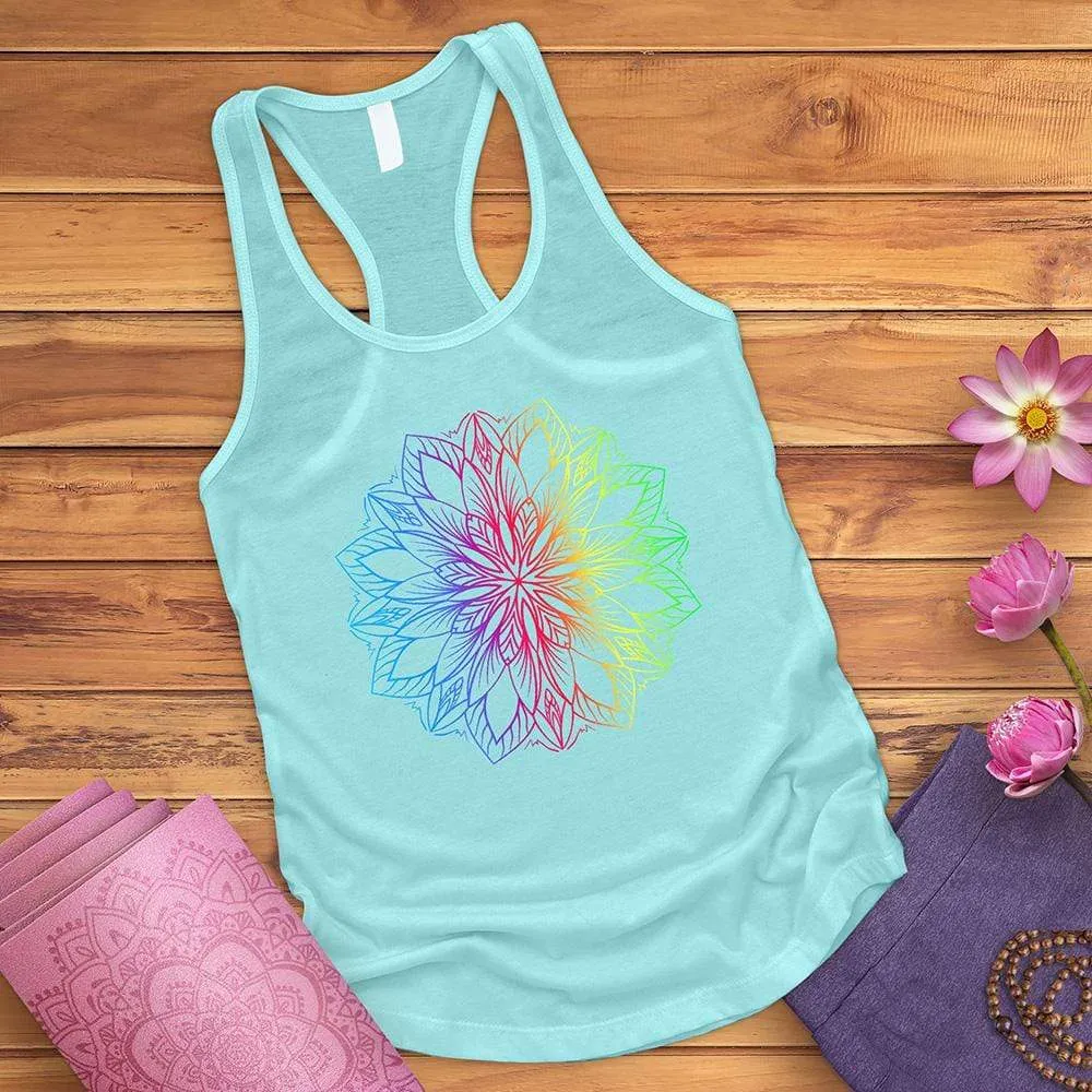 Colorful Lotus Flower Tank Top