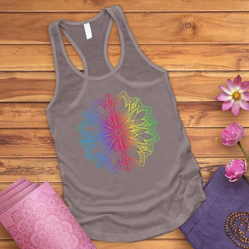 Colorful Lotus Flower Tank Top