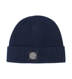 Compass-Patch Beanie Navy