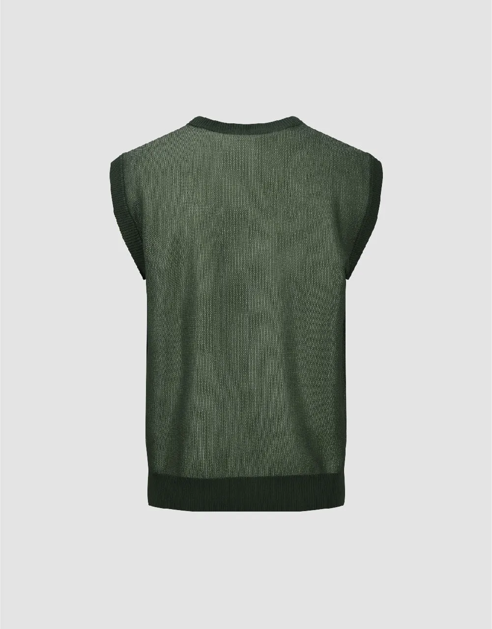 Crew Neck Knitted Vest