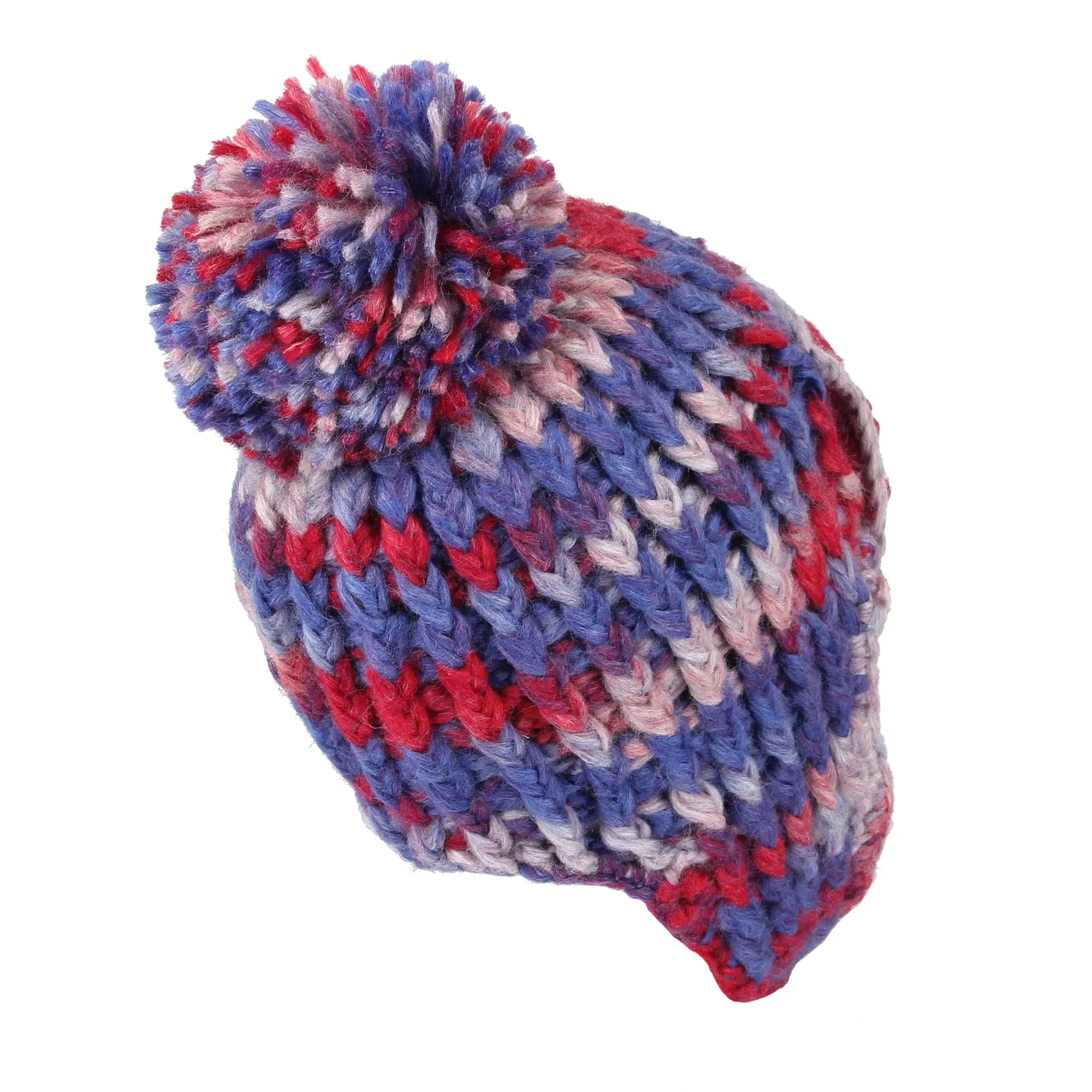 Crochet Thick Cable Knit Beanie Hat Pom Earflaps Cap BZ70013