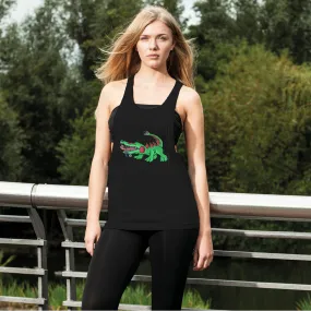 Crocodilas Women's Loose Racerback Tank Top