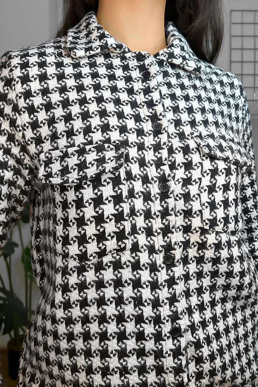 Curve Dogtooth Check Shacket