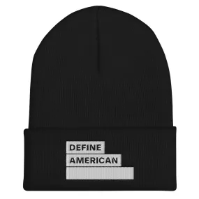 Define American White Logo Cuffed Beanie