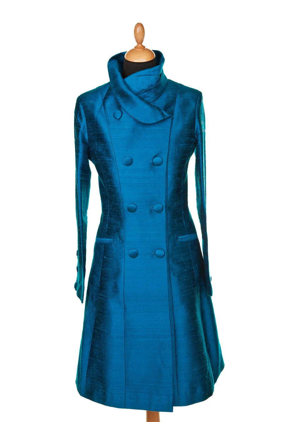 Delphine Coat in Kingfisher Blue