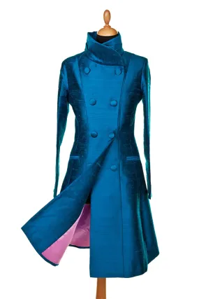 Delphine Coat in Kingfisher Blue