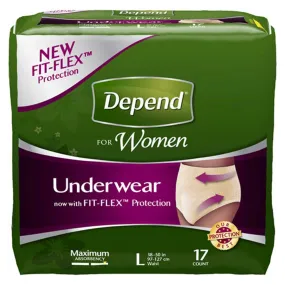 Depend 38531 Women's Super Absorbency Underwear, Case of 68