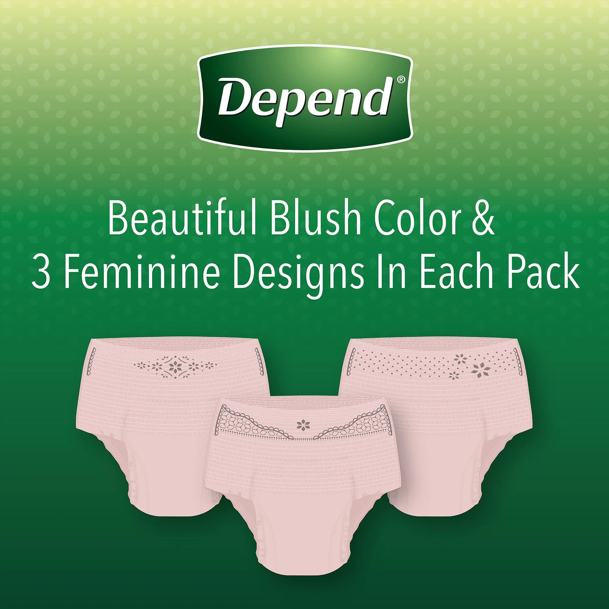 Depend® FIT-FLEX® Womens Absorbent Underwear, Large, Tan