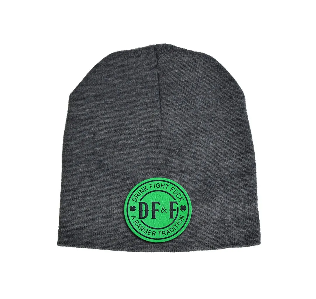 DF&F Green Leather Beanie